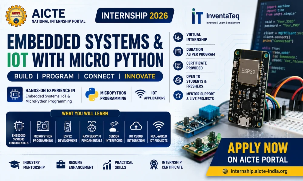 AICTE Embedded Systems Internship 2026