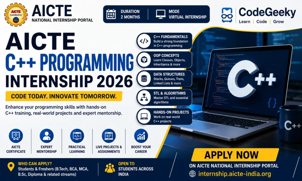 AICTE C++ Internship 2026