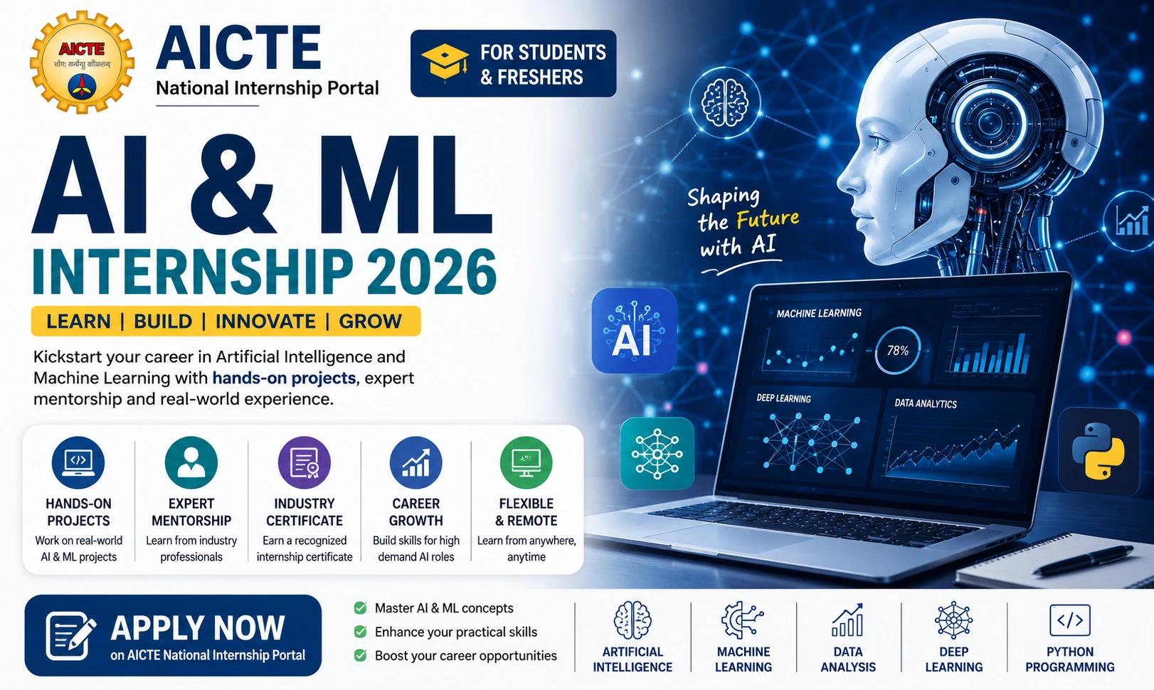 AICTE Artificial Intelligence Internship 2026 | Apply Today