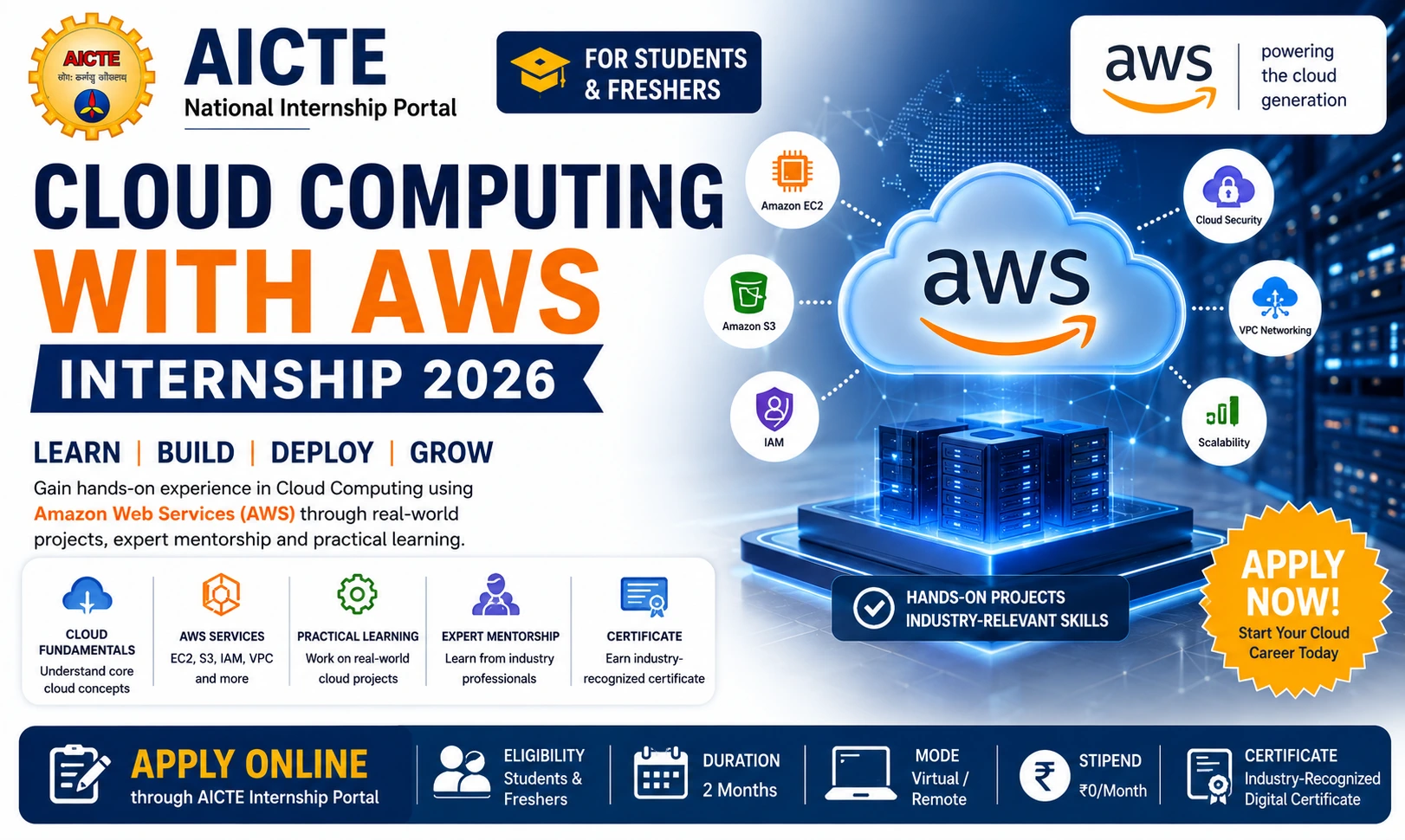 AICTE Cloud Computing Internship 2026 | Apply Today