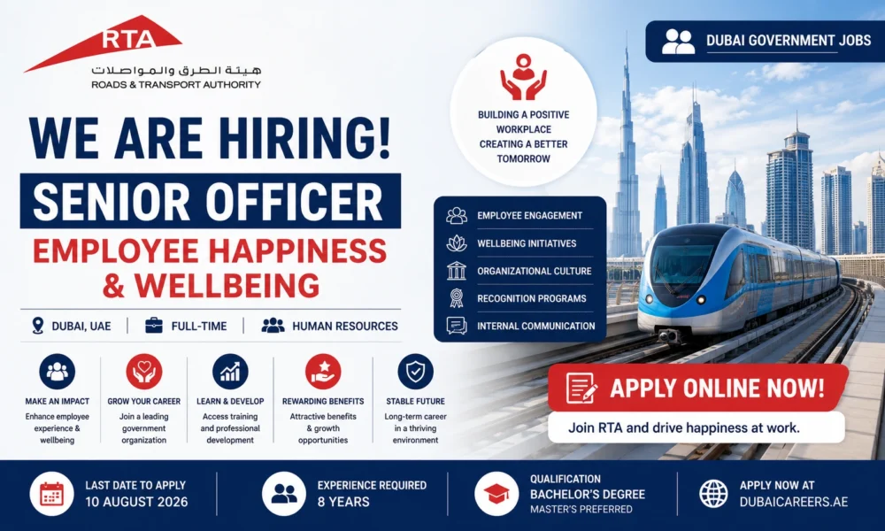 Dubai RTA Senior Officer Jobs 2026