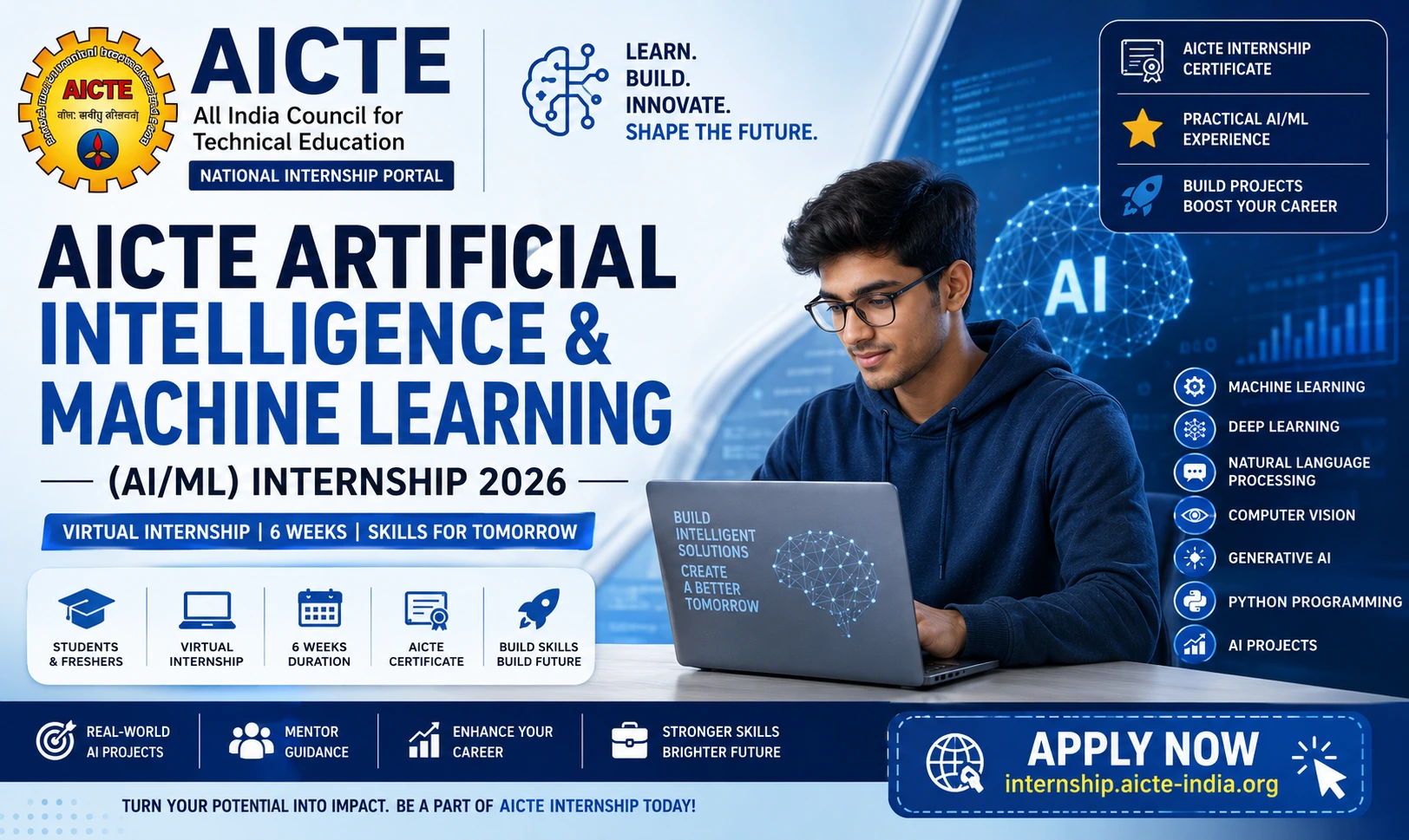 AICTE Virtual AI Internship 2026 for Students | Apply Today