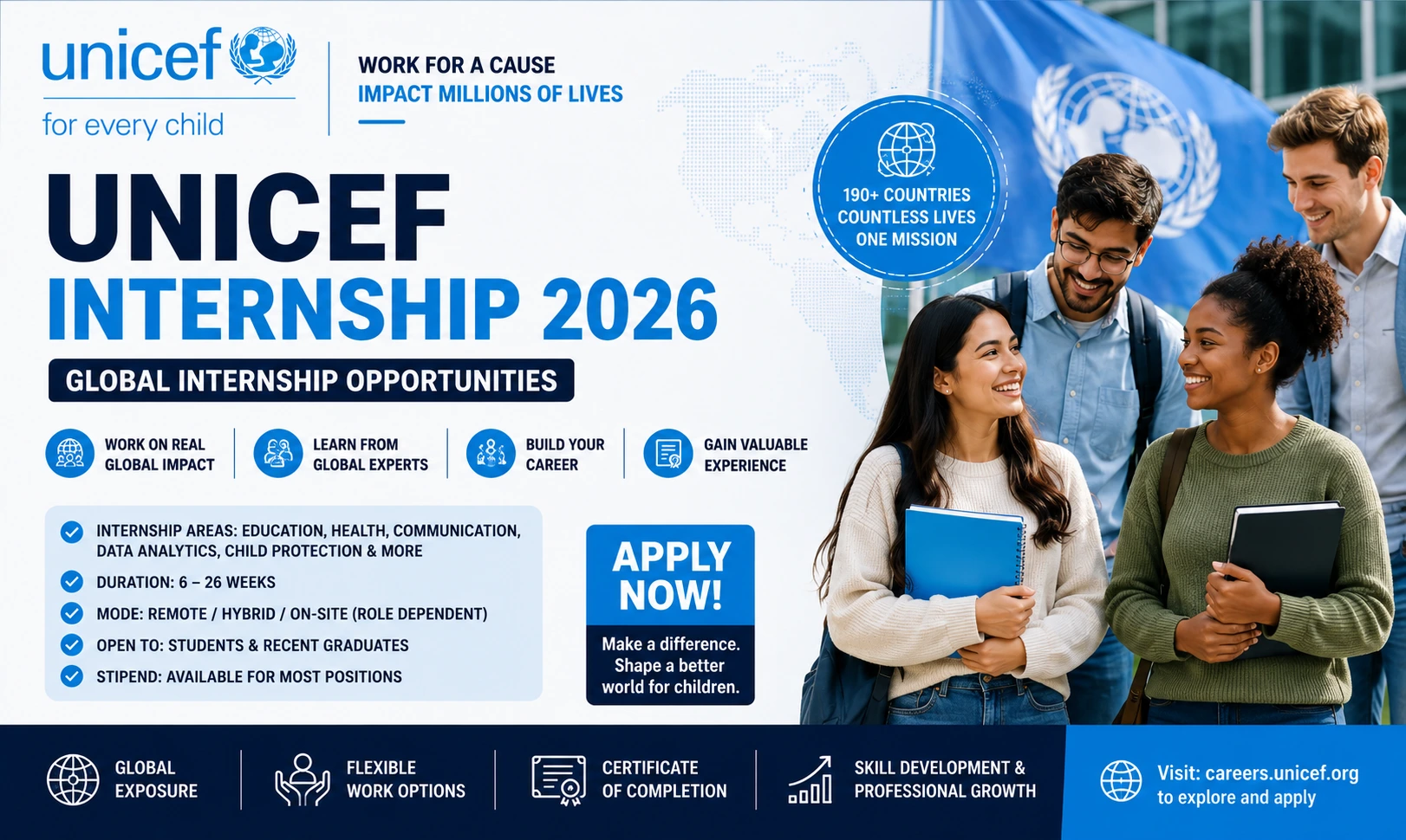 UNICEF Internship 2026 for Students | Apply Today