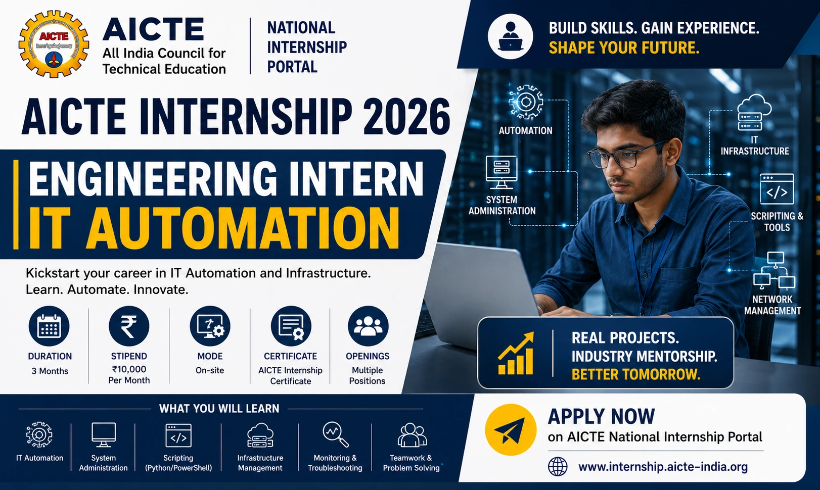 AICTE IT Automation Internship 2026 | Apply Online