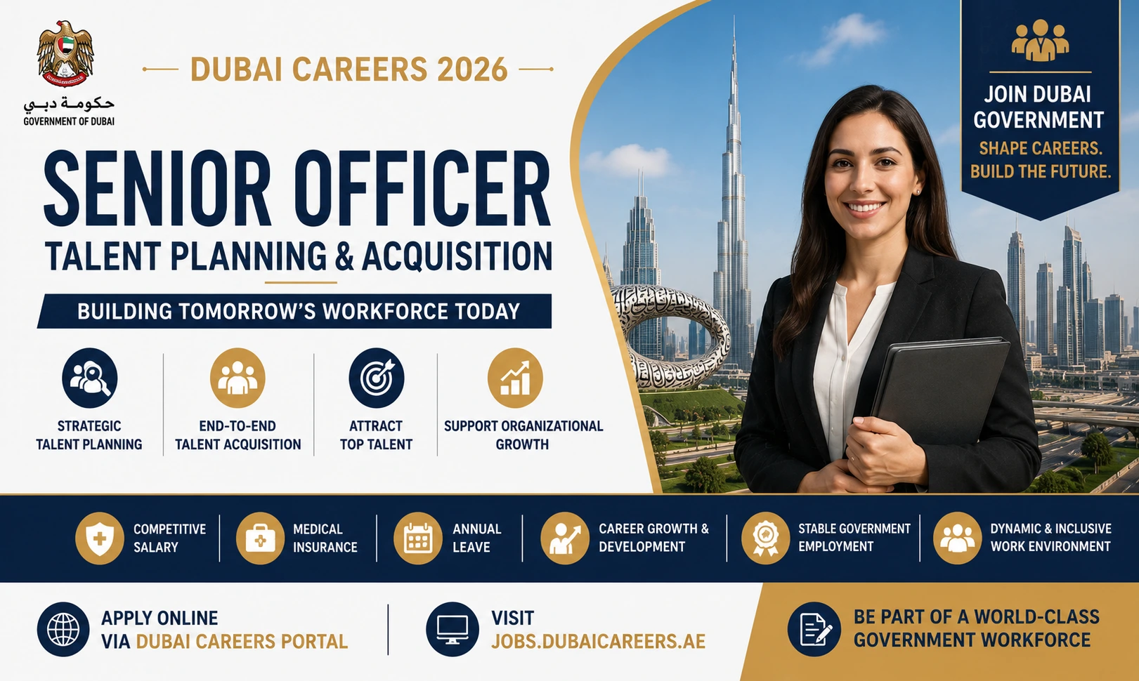 Dubai Government Jobs 2026 | Senior Officer Talent Planning – Acquisition