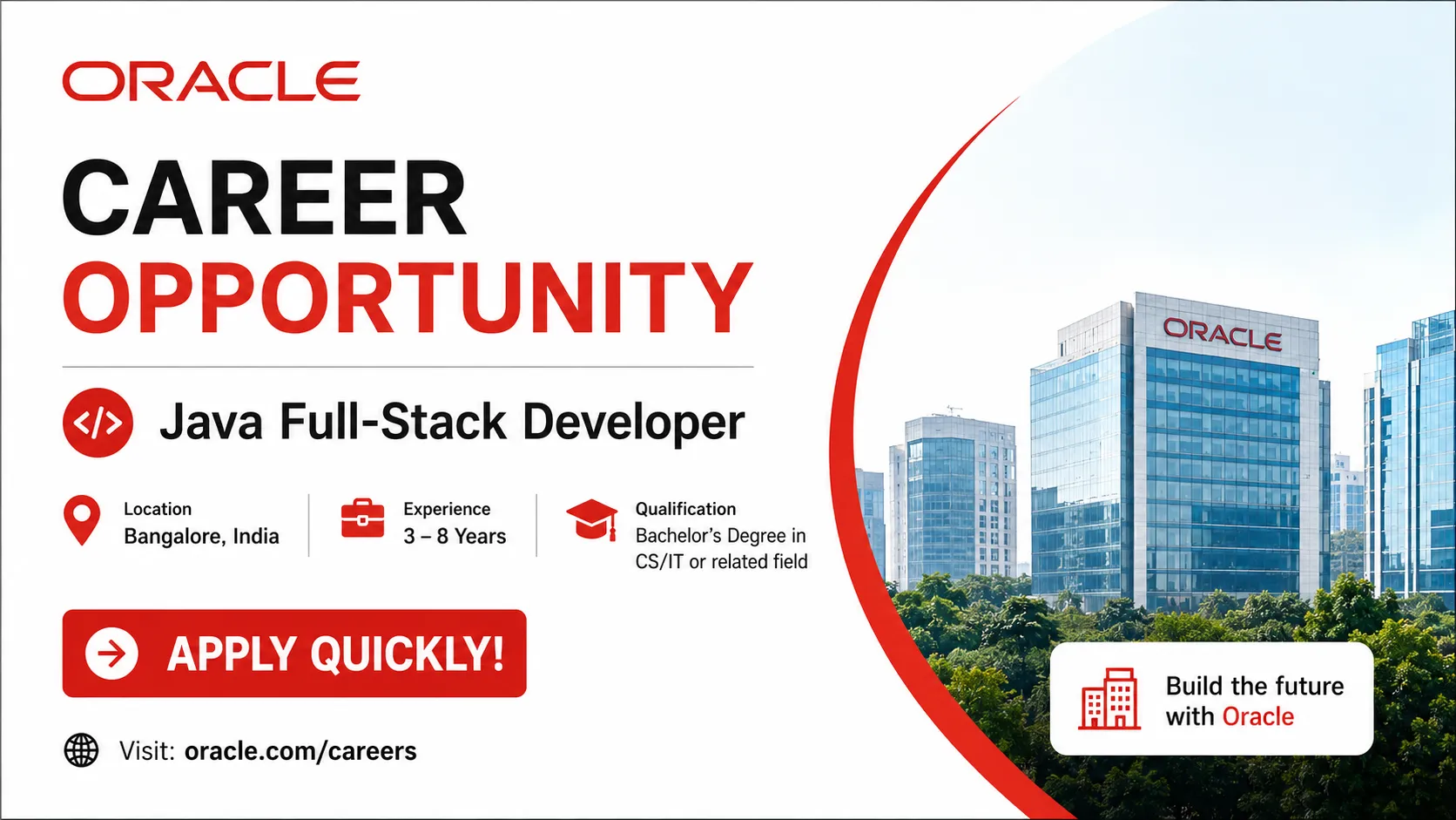 Oracle Career Opportunity in Bangalore