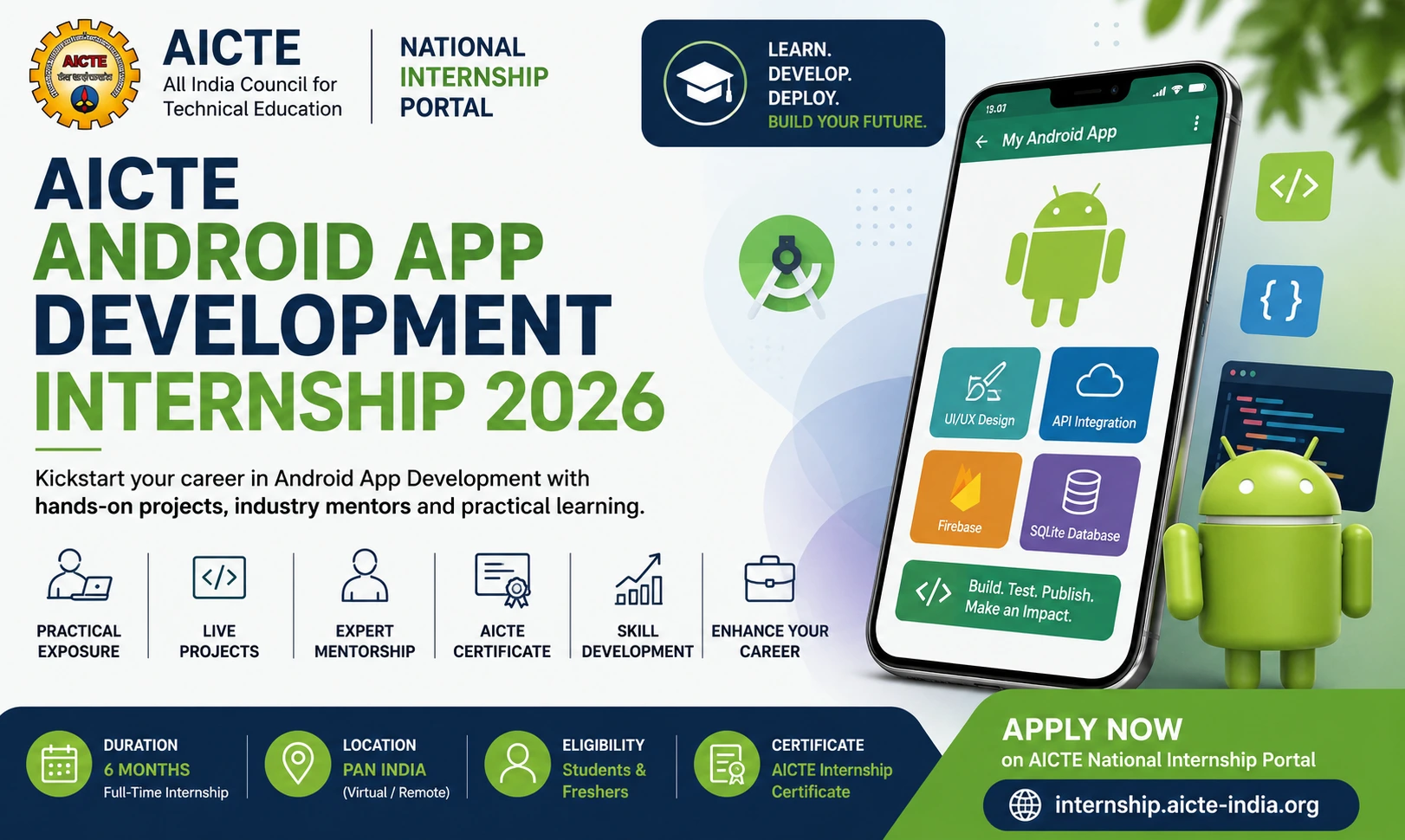 AICTE Android Internship 2026 for Students | Apply Now