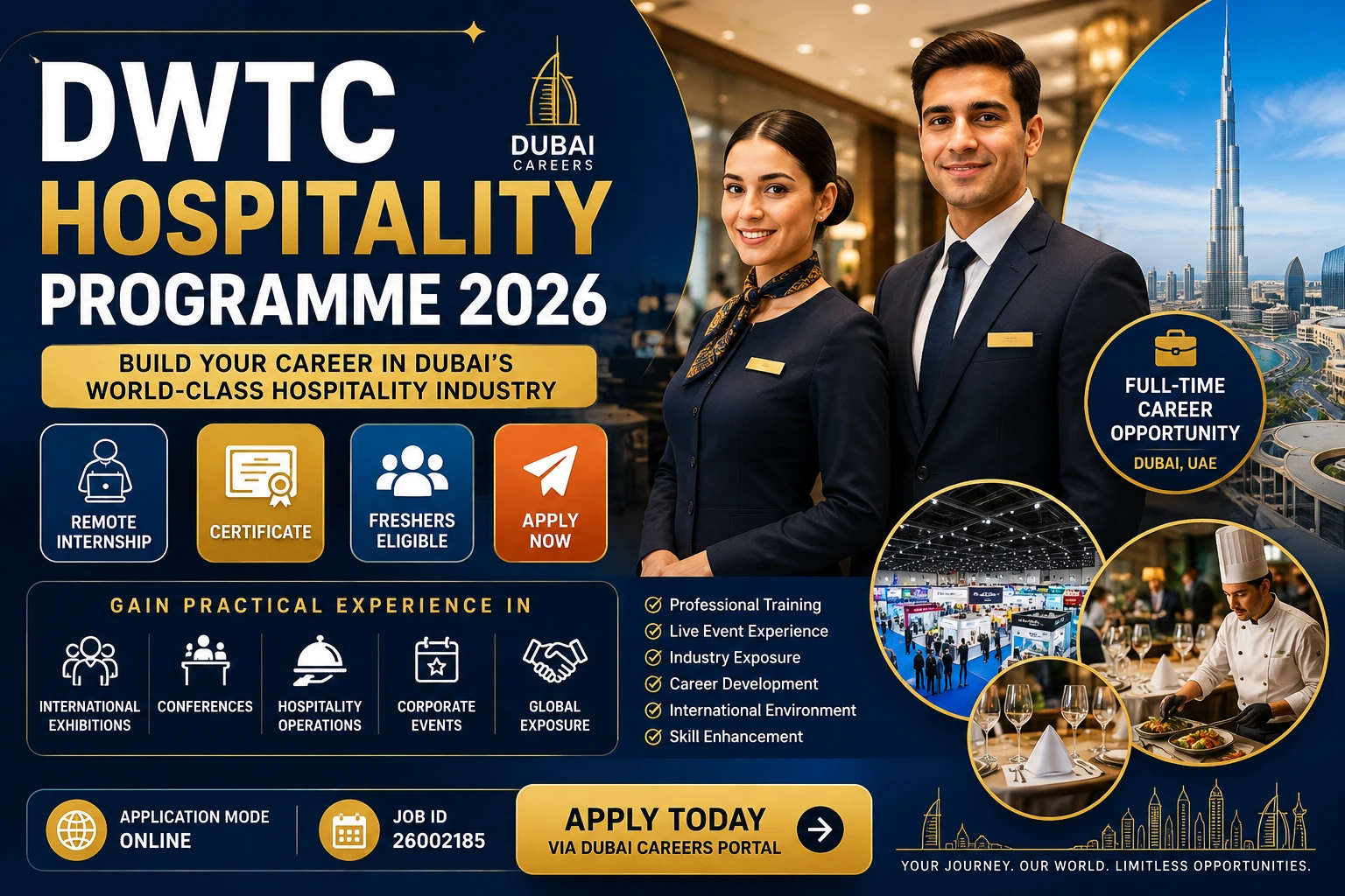 Dubai DWTC Hospitality Jobs 2026 | Apply Online