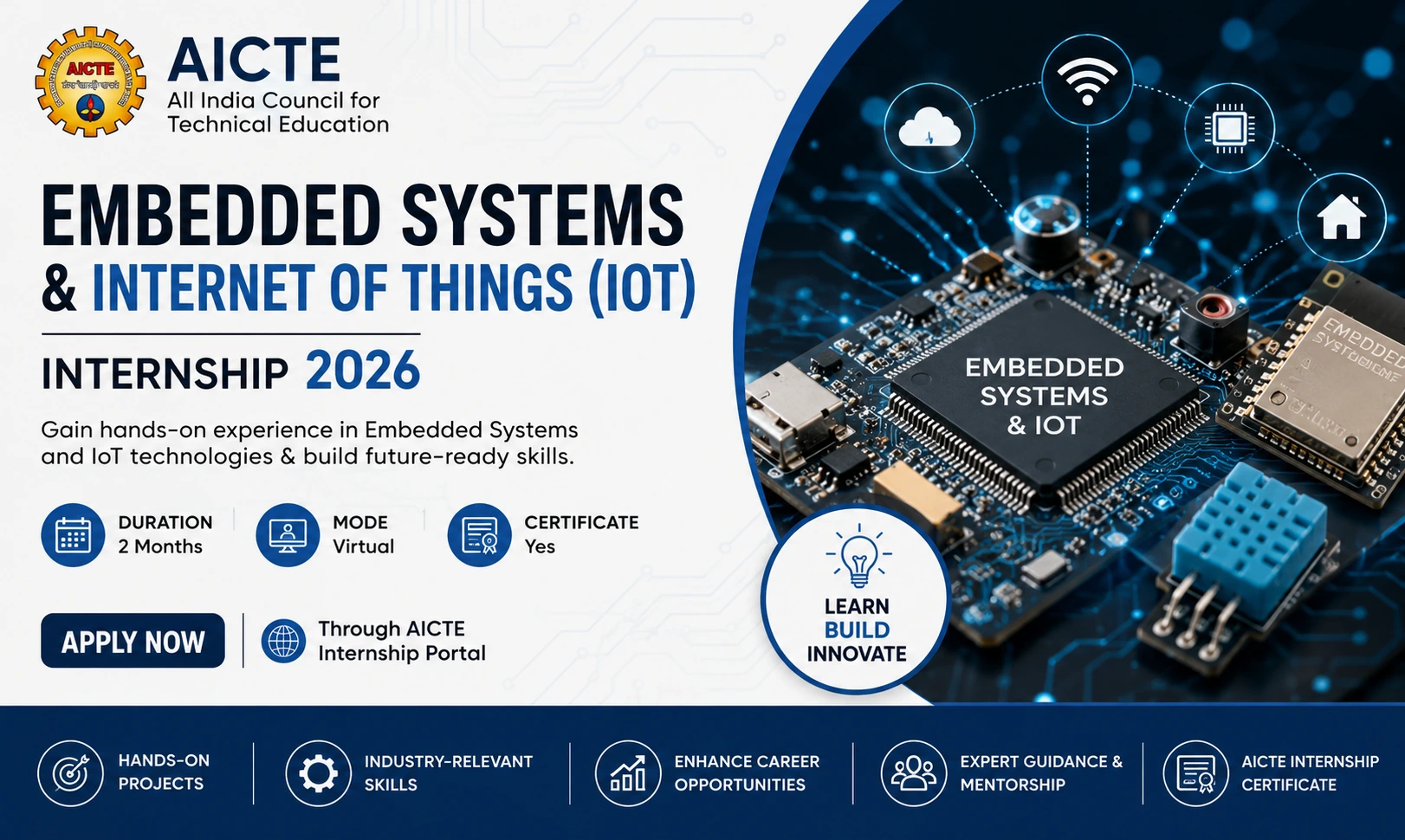 AICTE Embedded Systems Internship 2026 | Apply Online
