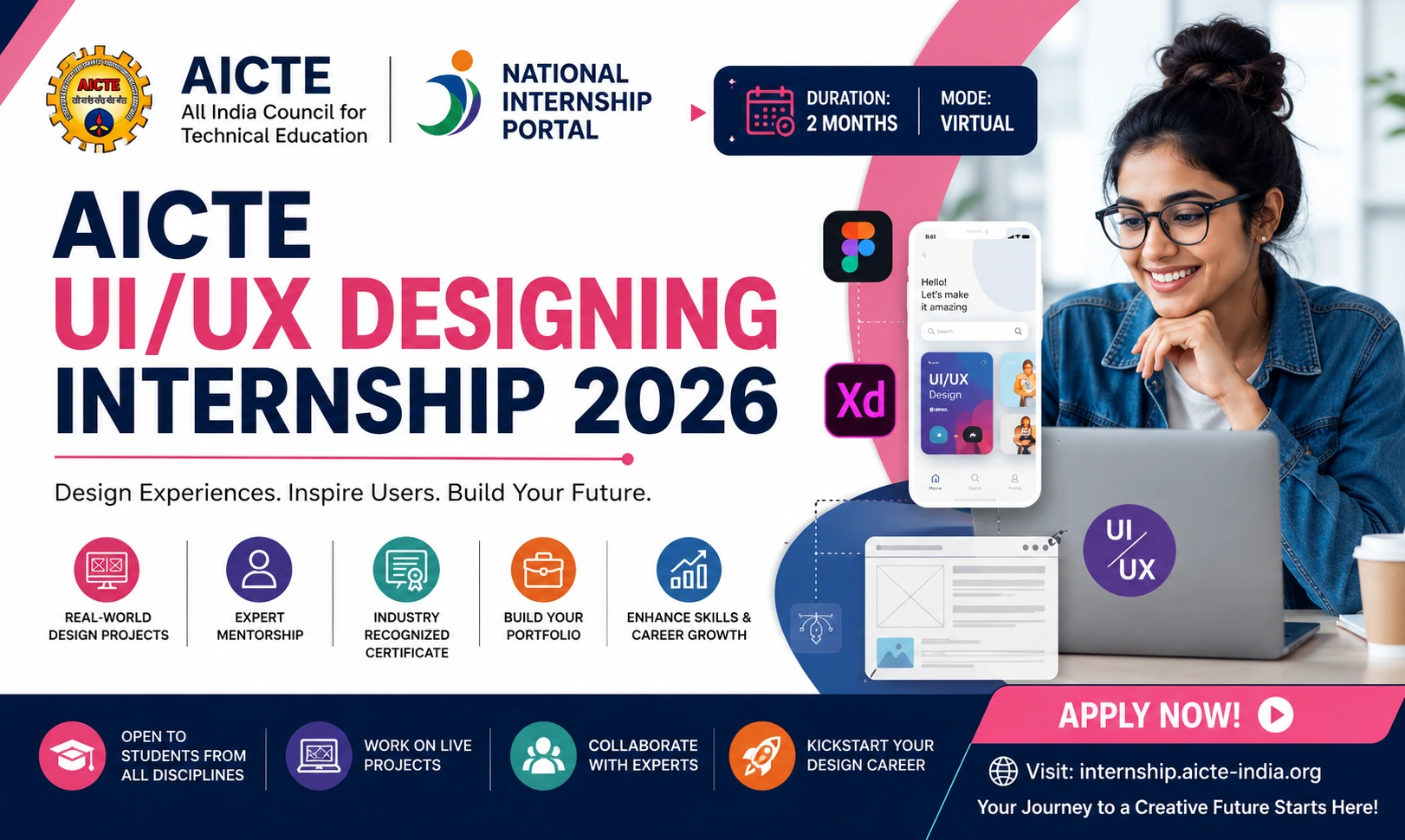 AICTE UI-UX Design Internship 2026 for Students | Apply Now
