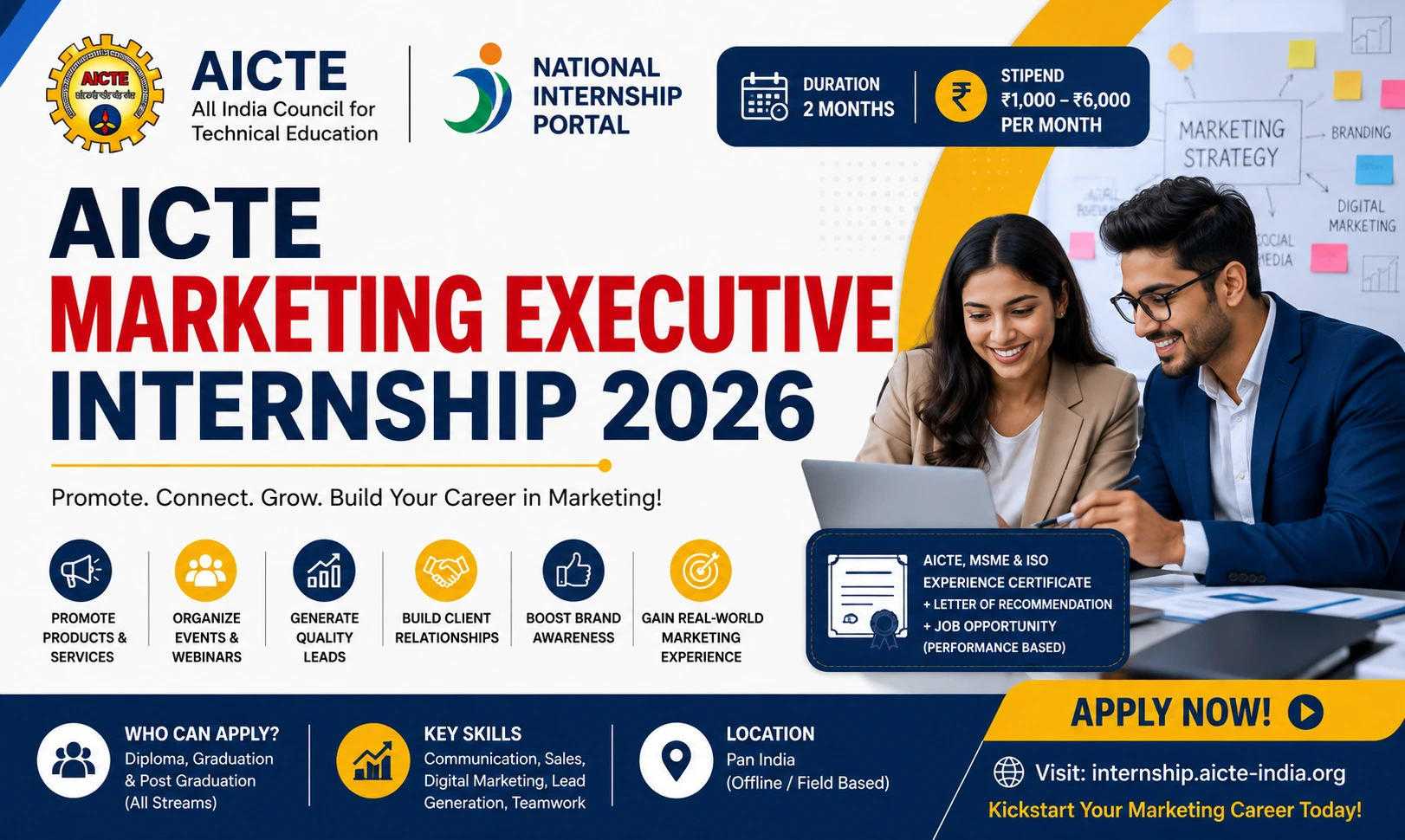 AICTE Marketing Executive Intern 2026 for Students | Apply Now