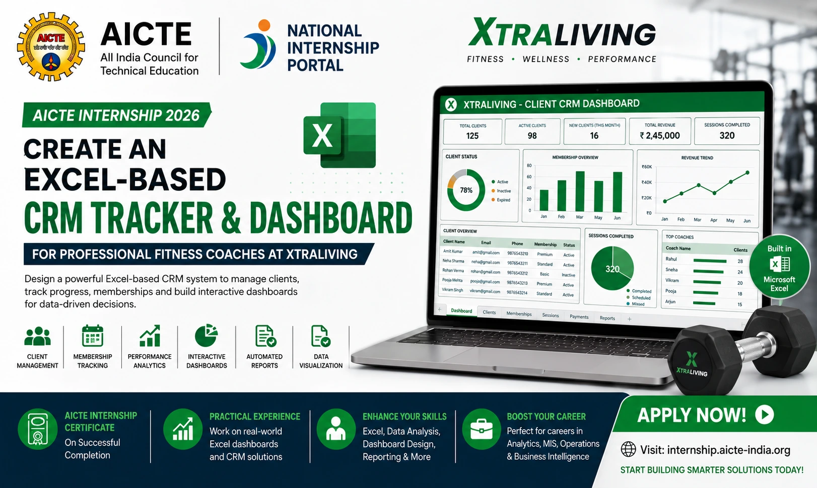 AICTE Excel CRM Internship 2026 for Students | Apply Now