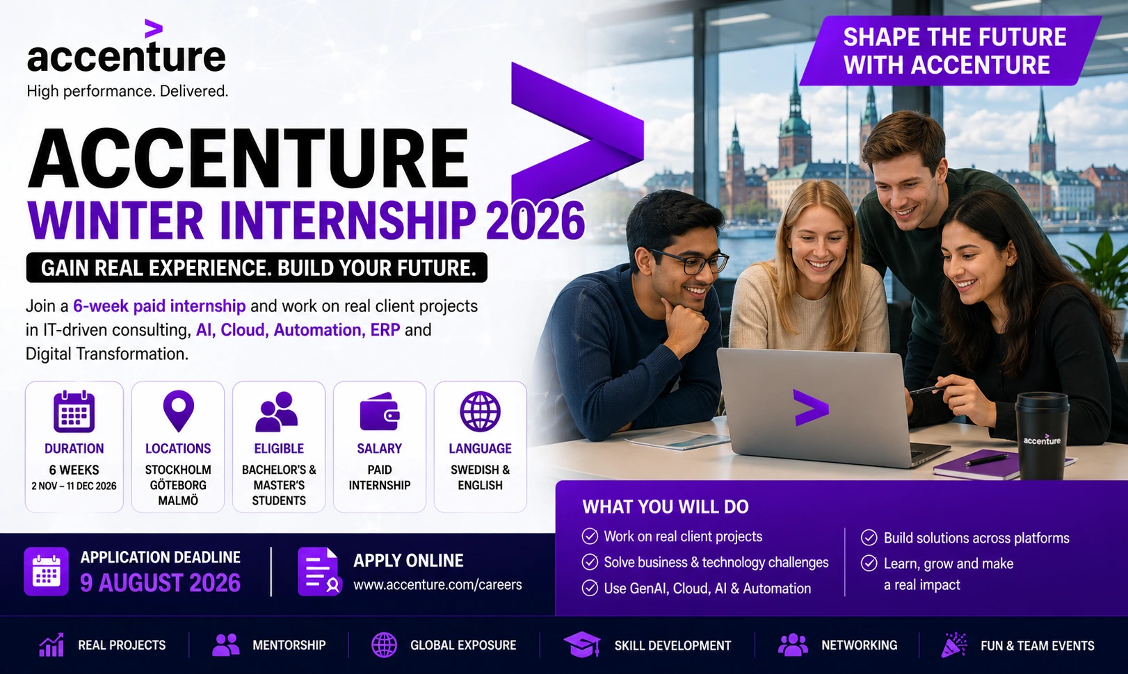 Accenture Winter Internship 2026 for Students | Apply Today