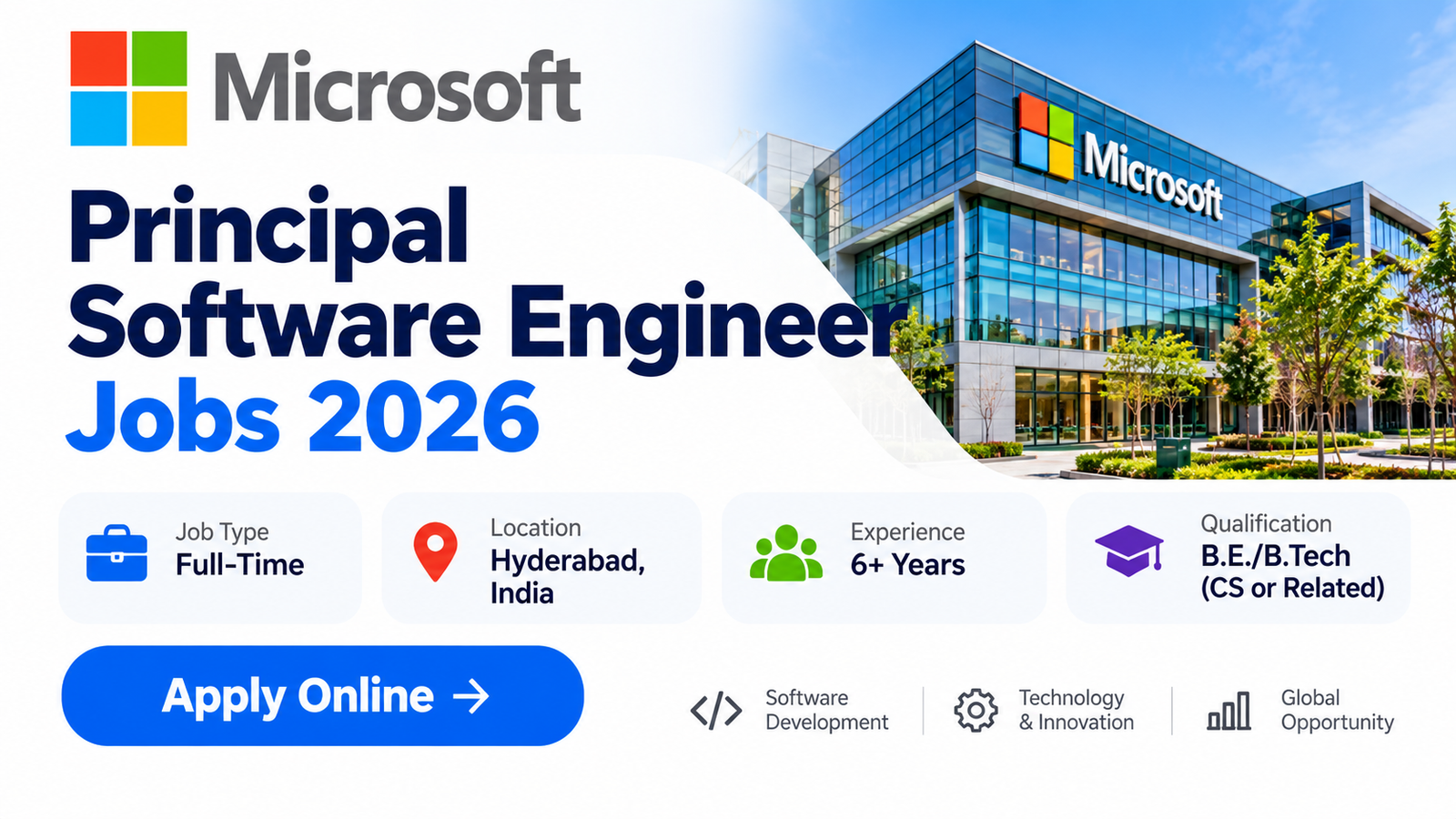 Microsoft Principal Software Engineer Jobs in Hyderabad 2026