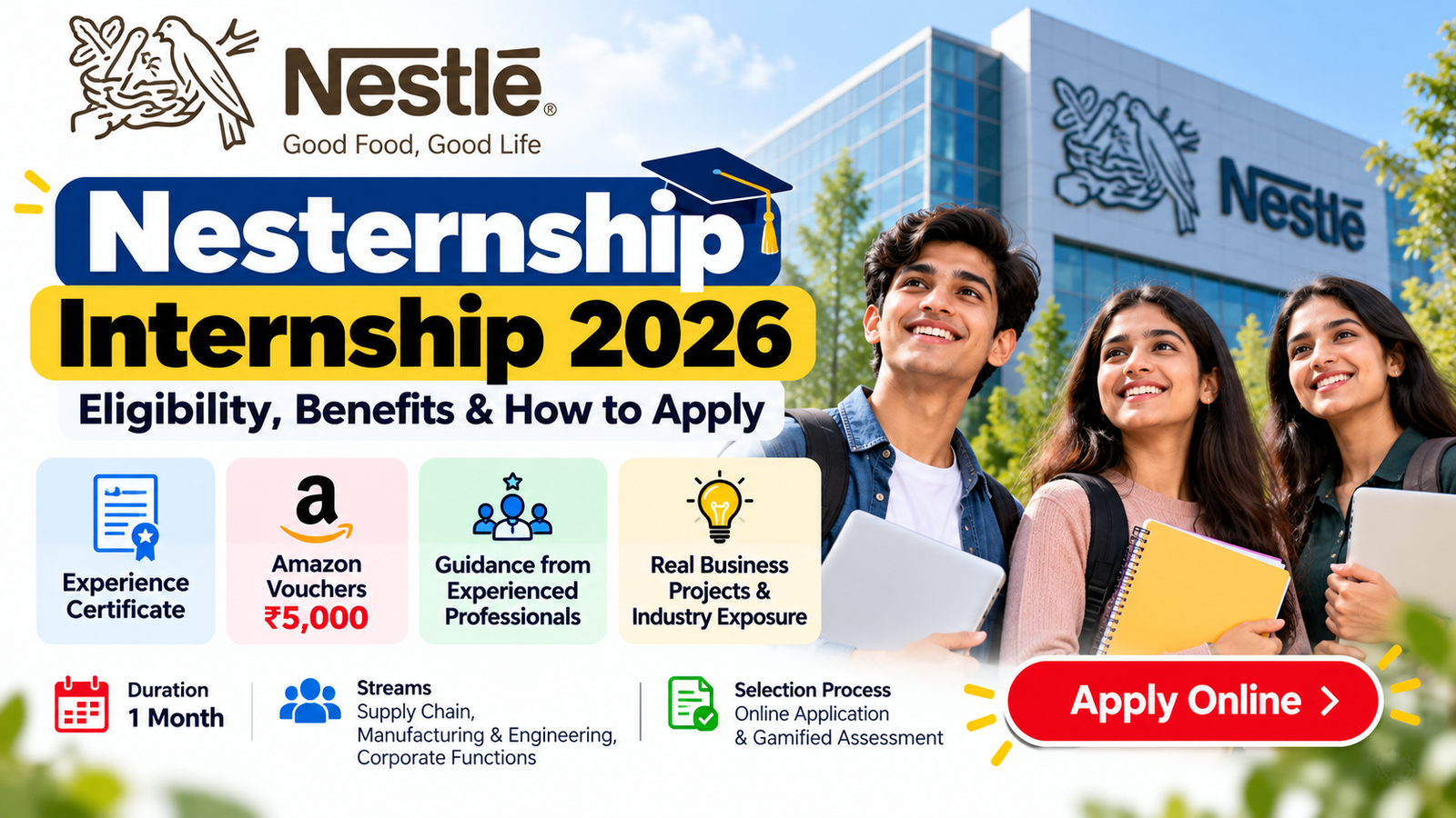 Nestlé Nesternship Internship 2026 eligibility and application details