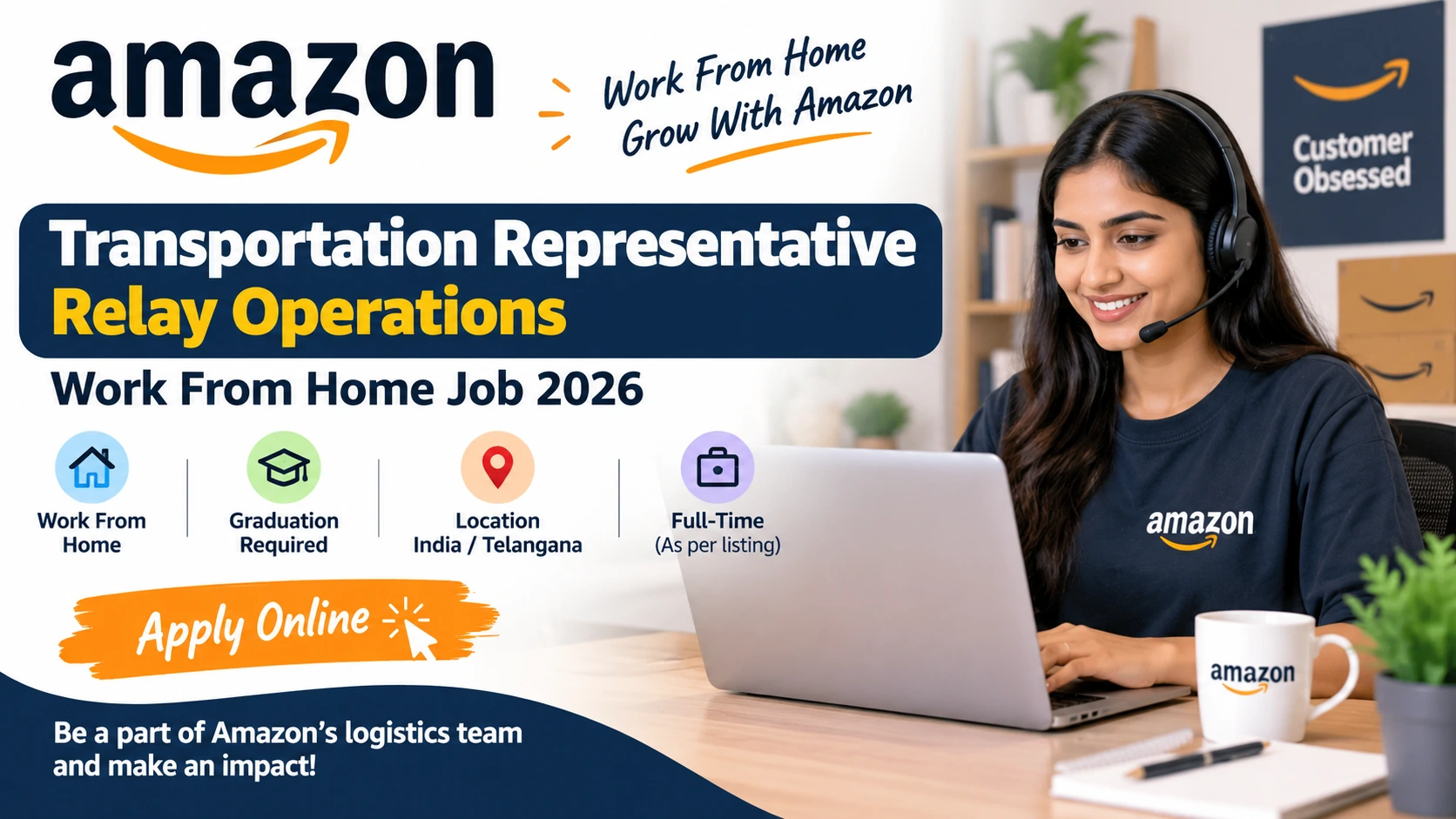 Amazon Transportation Representative Work From