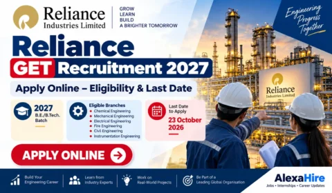 Reliance GET Recruitment 2027 Apply Online – Eligibility and Last Date for Graduate Engineer Trainee