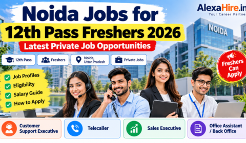 Noida Jobs for 12th Pass Freshers 2026 12th Pass Jobs in Noida