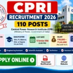 CPRI Recruitment 2026 for 110 Posts