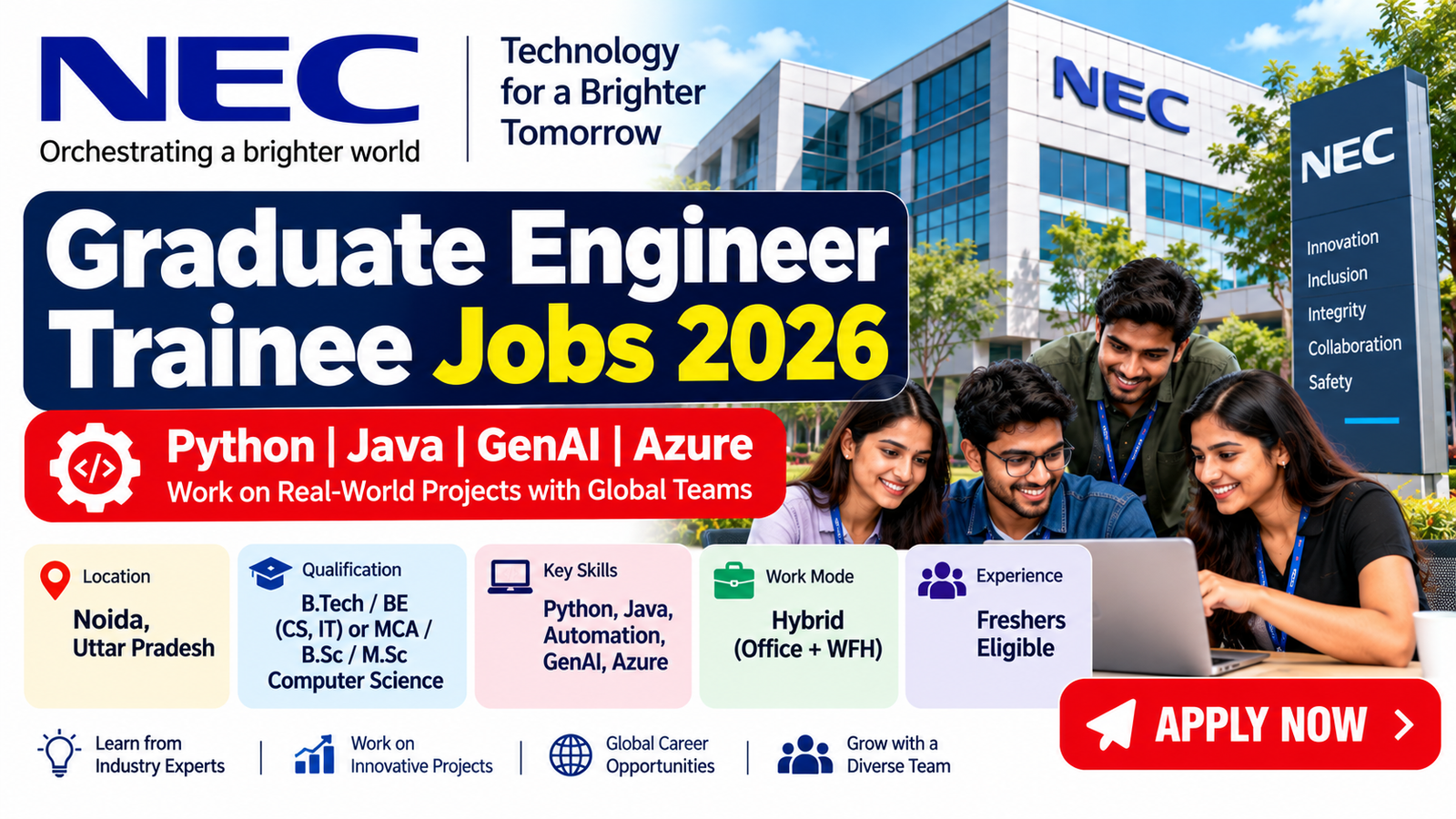 NEC Graduate Engineer Trainee Jobs 2026